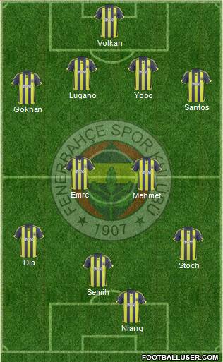 Fenerbahçe SK Formation 2010