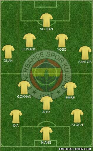 Fenerbahçe SK Formation 2010