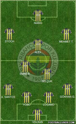 Fenerbahçe SK Formation 2010