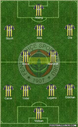 Fenerbahçe SK Formation 2010