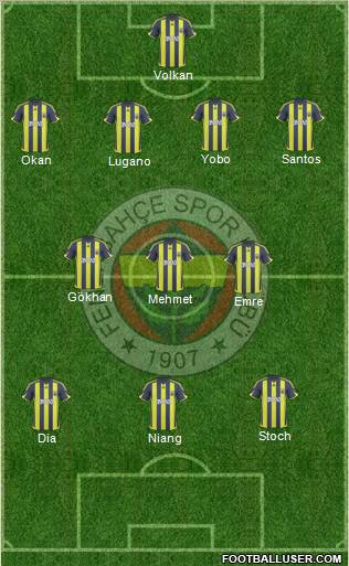 Fenerbahçe SK Formation 2010