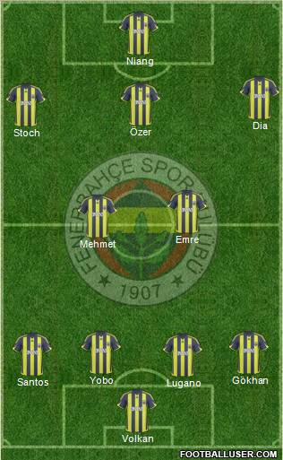 Fenerbahçe SK Formation 2010