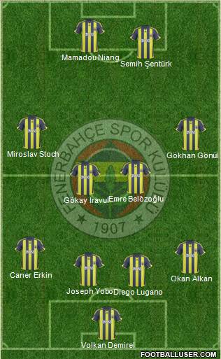 Fenerbahçe SK Formation 2010