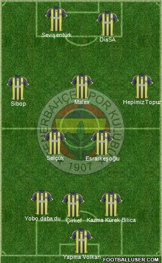 Fenerbahçe SK Formation 2010