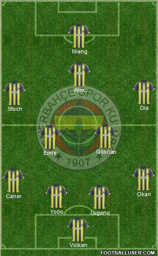 Fenerbahçe SK Formation 2010