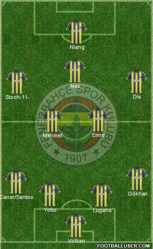 Fenerbahçe SK Formation 2010