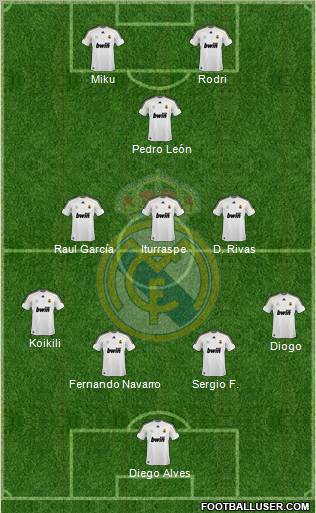 Real Madrid C.F. Formation 2010