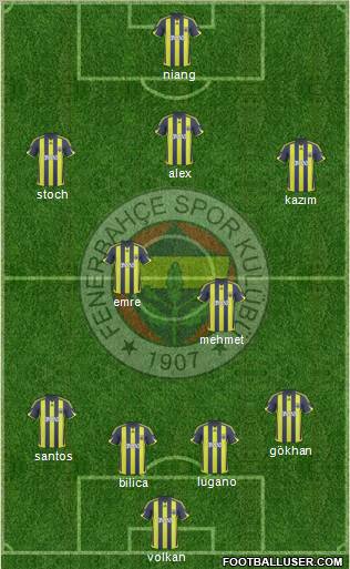 Fenerbahçe SK Formation 2010