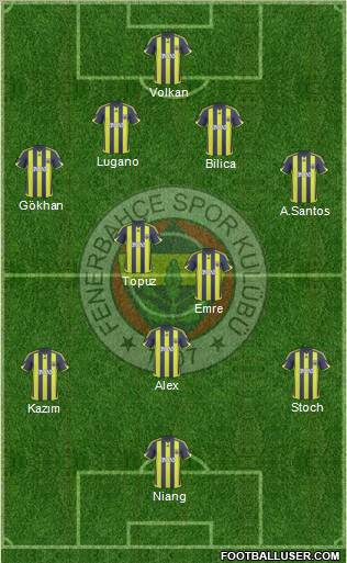 Fenerbahçe SK (Turkey) Football Formation