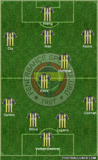 Fenerbahçe SK Formation 2010