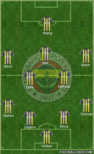 Fenerbahçe SK Formation 2010