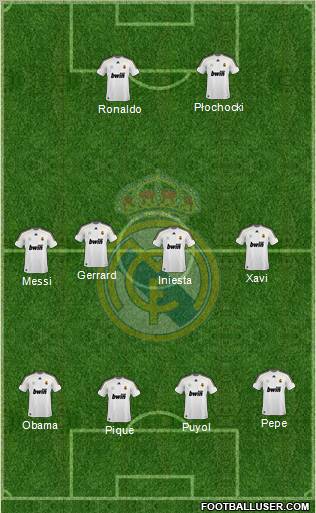 Real Madrid C.F. Formation 2010