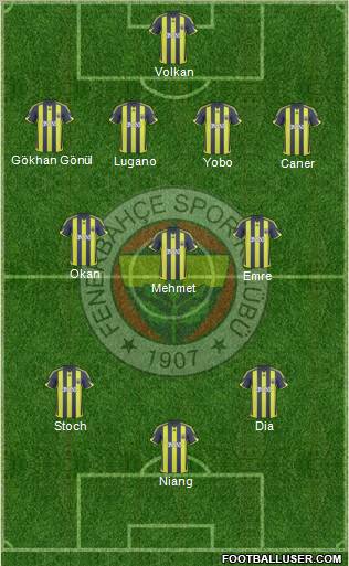 Fenerbahçe SK Formation 2010