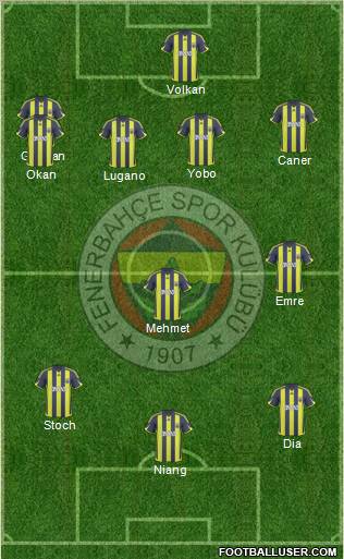 Fenerbahçe SK Formation 2010