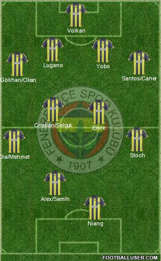 Fenerbahçe SK Formation 2010