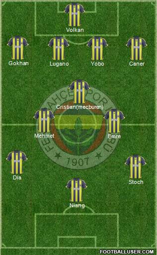 Fenerbahçe SK Formation 2010