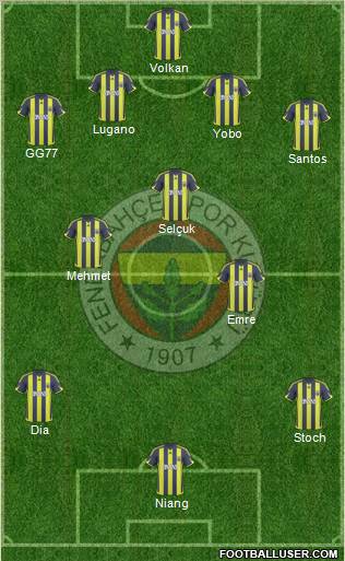 Fenerbahçe SK Formation 2010