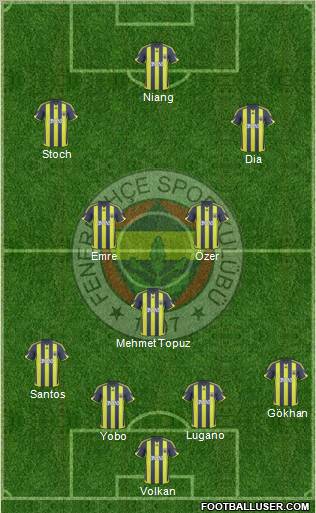 Fenerbahçe SK Formation 2010