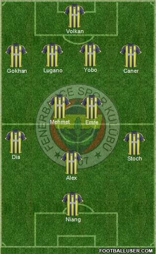 Fenerbahçe SK Formation 2010