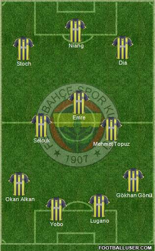 Fenerbahçe SK Formation 2010