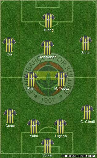 Fenerbahçe SK Formation 2010