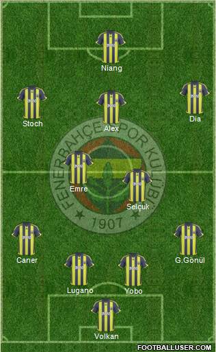 Fenerbahçe SK Formation 2010