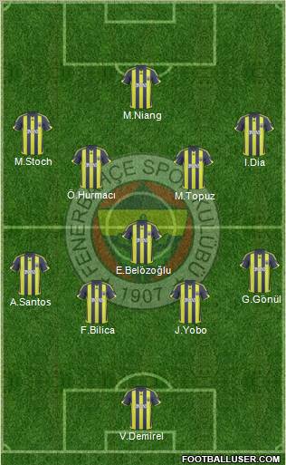 Fenerbahçe SK Formation 2010