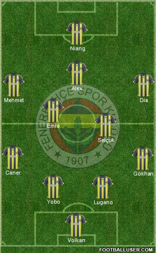 Fenerbahçe SK Formation 2010