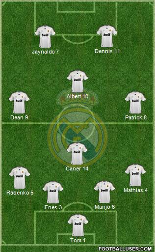 Real Madrid C.F. Formation 2010