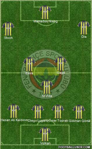 Fenerbahçe SK Formation 2010