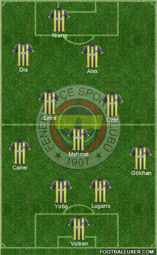 Fenerbahçe SK Formation 2010