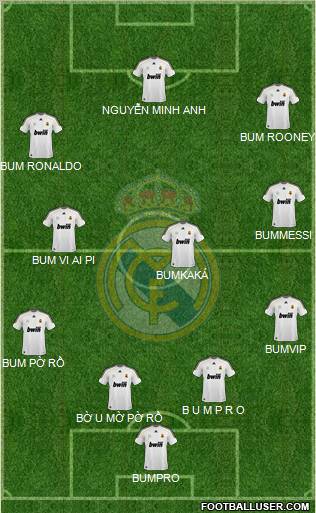 Real Madrid C.F. Formation 2010