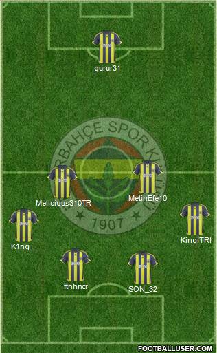 Fenerbahçe SK Formation 2010