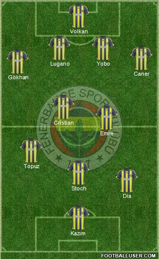 Fenerbahçe SK Formation 2010