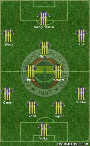 Fenerbahçe SK Formation 2010