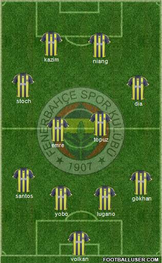 Fenerbahçe SK Formation 2010