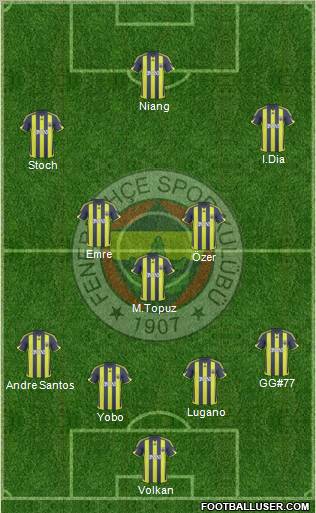 Fenerbahçe SK Formation 2010