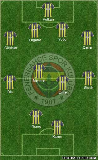 Fenerbahçe SK Formation 2010