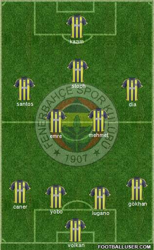 Fenerbahçe SK Formation 2010