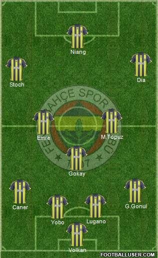 Fenerbahçe SK Formation 2010