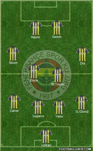 Fenerbahçe SK Formation 2010