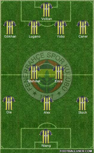 Fenerbahçe SK Formation 2010