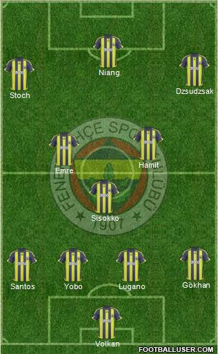 Fenerbahçe SK Formation 2010