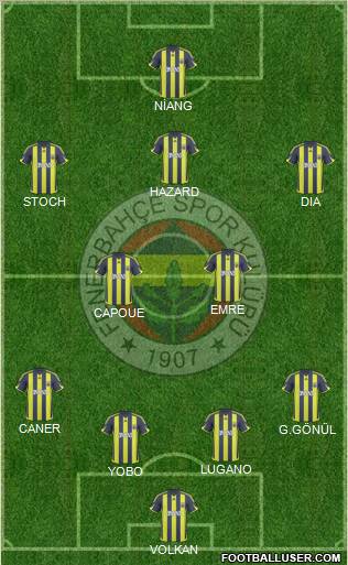 Fenerbahçe SK Formation 2010