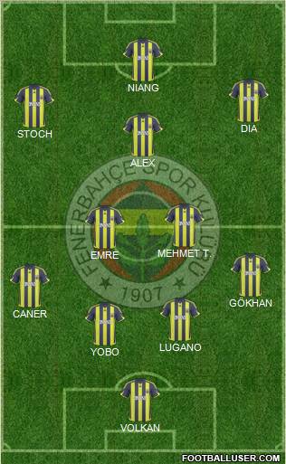 Fenerbahçe SK Formation 2010