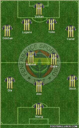 Fenerbahçe SK Formation 2010