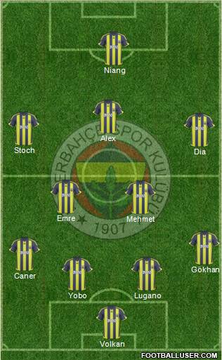 Fenerbahçe SK Formation 2010