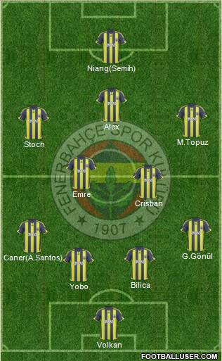 Fenerbahçe SK Formation 2010