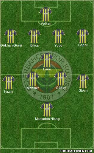 Fenerbahçe SK Formation 2010