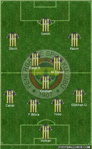 Fenerbahçe SK Formation 2010